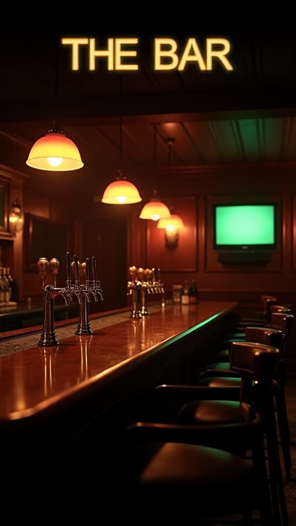 80s Neighborhood Bar Sitcom key art